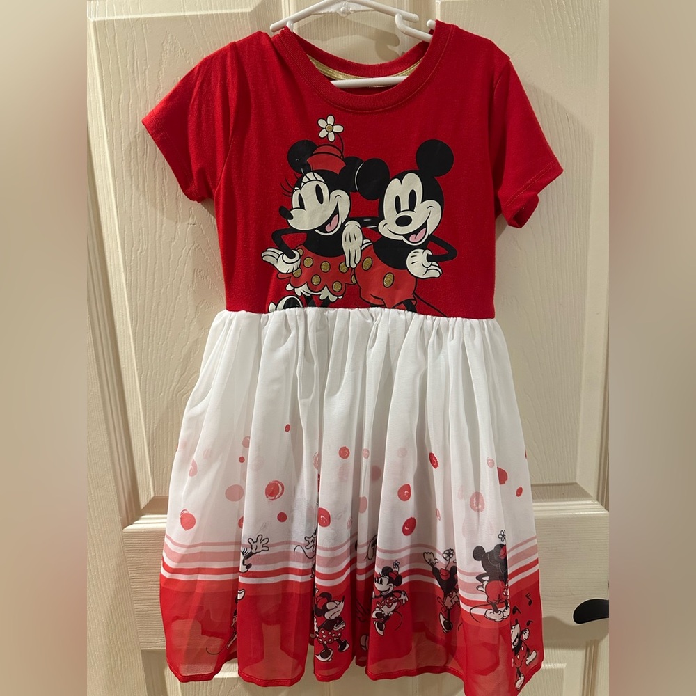 Disney Mickey & Minnie Red and White Kids Dress